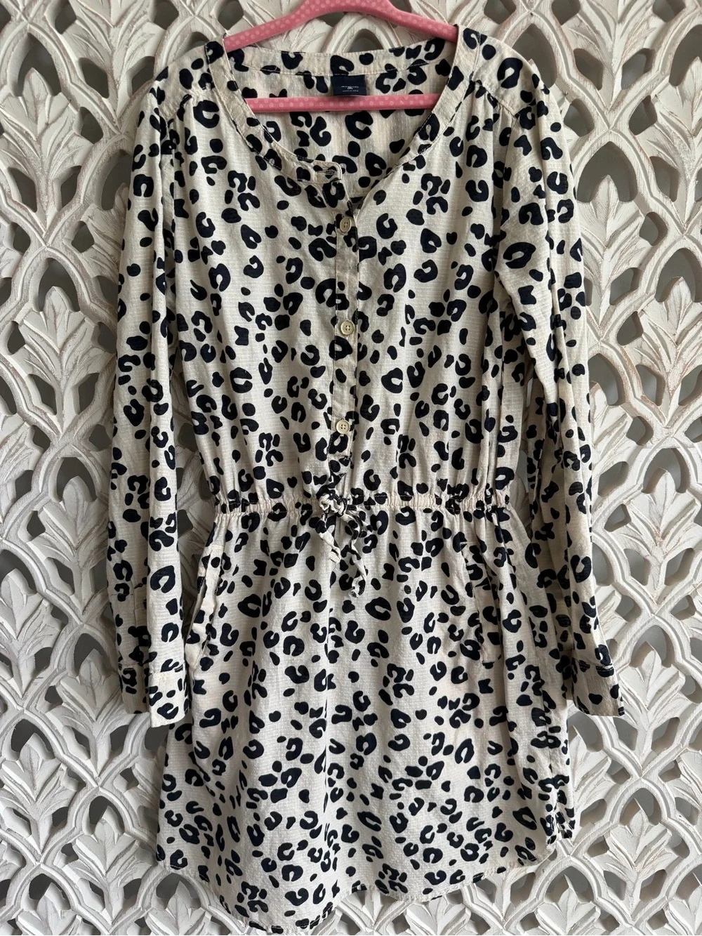 Gap Leopard Print Shirt Dress, Girls M